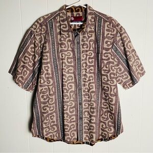 Vintage Men’s Reyn Spooner Alfred Shaheen Hawaiian Aloha Shirt Floral Tribal XXL